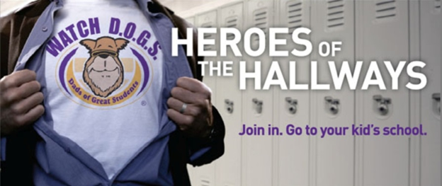 Watch DOGS: Dads of great students: Heroes of the hallways. Join in. Go to your kid's school