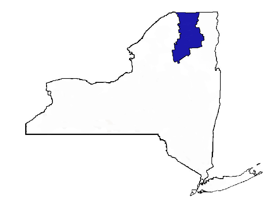 New York State Map with FEH highlighted